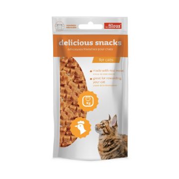 Les Filous Chicken Cubes Cat Treats - 50 g