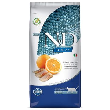 Farmina N&D Ocean Herring & Orange Dry Cat Food, 10 kg