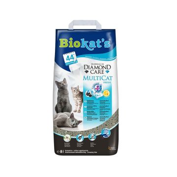 Biokats Premium Diamond Care Multicat Fresh Cat Litter - 8 liters