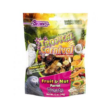 Brown's Tropical Carnival Fruit & Nut Parrot Treat - 12 oz