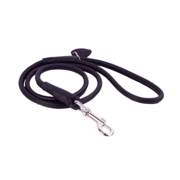 Collar Company Waudog Soft Round Leash for Dogs - Black -10mm 122cm