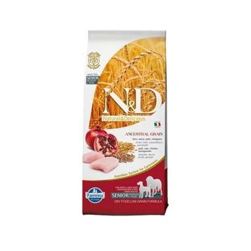 Farmina N&D Chicken & Pomegranate Senior Medium & Maxi Dry Dog Food - 12 Kg