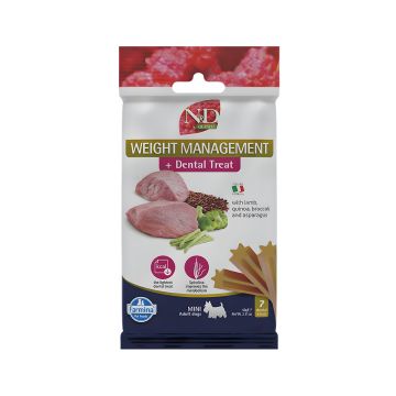 Farmina N&D Quinoa Weight Management Mini Dental Dog Treats - 60 g