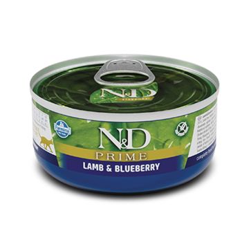 Farmina N&D Prime Lamb and Blueberry Canned Cat Food - 70 g