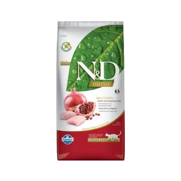 Farmina N&D Prime Chicken and Pomegranate Neutered Dry Cat Food - 5 Kg