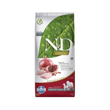 Farmina N&D Prime Chicken & Pomegranate Adult Medium & Maxi Dog Food - 12 Kg