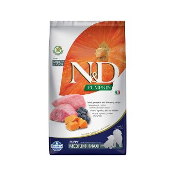 Farmina N&D Pumpkin Lamb & Blueberry Puppy Med & Maxi Dry Dog Food - 2.5 Kg