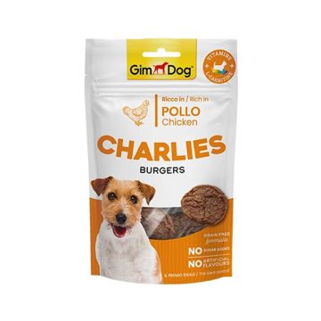 Gimdog Charlies Burgers Chicken Dog Treats - 70 g