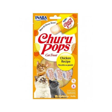 Inaba Churu Churu Pops Chicken Cat Treat - 4 Tubes (60g)