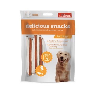 Les Filous Chicken & Fish Sandwich Dog Treats - 100 g