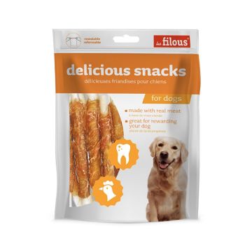 Les Filous Chicken Rawhide Wrap Dog Treats - 100 g