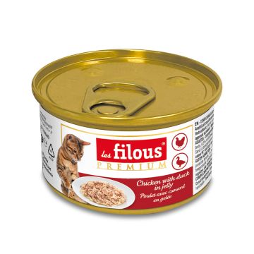 Les Filous Chicken with Duck in Jelly Canned Cat Food - 85 g