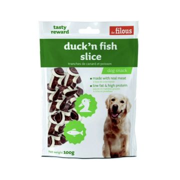Les Filous Duck'n' Fish Slice Dog Treats - 100 g