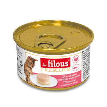Les Filous Duo Mousse Chicken with Tuna Canned Cat Food - 85 g