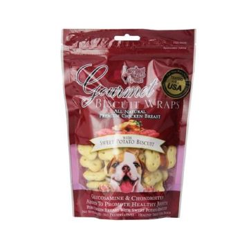 Loving Pets Gourmet Sweet Potato Biscuit & Chicken Wraps - 8 oz