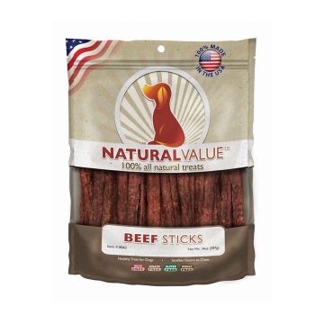 Loving Pets Natural Value Beef Sticks Dog Treats - 14 oz