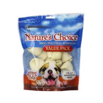 Loving Pet White Knotted Bones - 4-5"