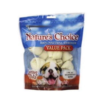 Loving Pet White Knotted Bones - 4-5"