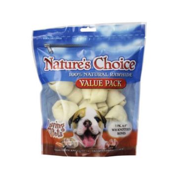 Loving Pet White Knotted Bones - 6-7"