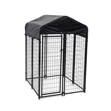 Lucky Dog Outdoor Pet Kennel with Cover - 4"L x 4"W x 6"H