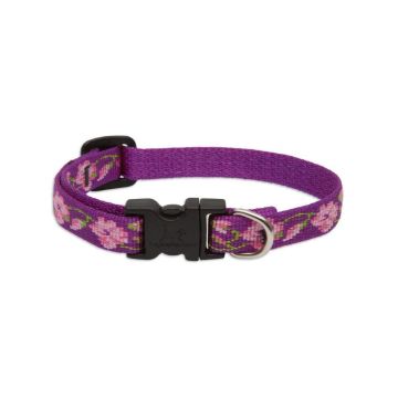 Lupine Pet Original Designs Adjustable Nylon Dog Collar - Rose Garden - 1/2" x 6-9"