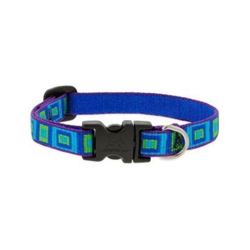 Lupine Pet Original Designs Adjustable Nylon Dog Collar - Sea Glass - 1/2" x 6-9"