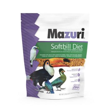Mazuri Softbill Diet for Iron-Sensitive Birds - 900 g