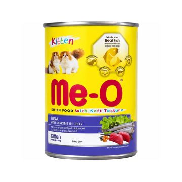 Me-O Tuna with Sardine in Jelly Canned Kitten Food - 400 g