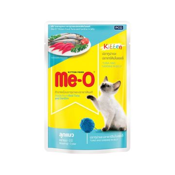 Me-O Tuna with Sardine in Jelly Kitten Food Pouch - 80 g