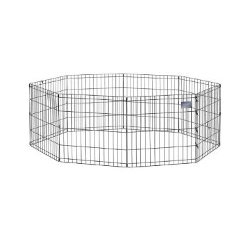 Midwest Exercise Pen with Full Max Lock Door, Black - 24-inch