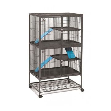 Midwest Ferret Nation 182 Double Unit Cage with Stand - 36L x 25W x 62.5H cm