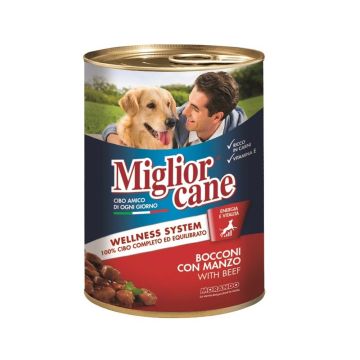 Miglior Cane Chunks Beef Canned Dog Food - 405g - Pack of 12