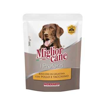 Miglior Dog Chunks in Jelly with Chicken and Turkey Wet Dog Food - 300 g
