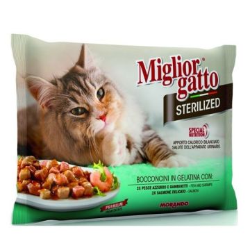 Miglor Chunks in Gravy(Lamb&Vegs./Chiken,Turkey&Vegs) 85gx4 X12