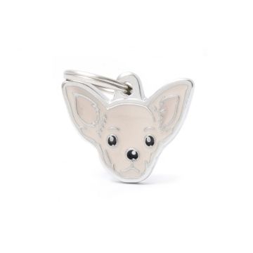 MyFamily Cream Chihuahua Dog ID Tag