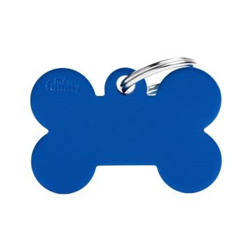 MyFamily Big Bone Pet ID Tag - Blue