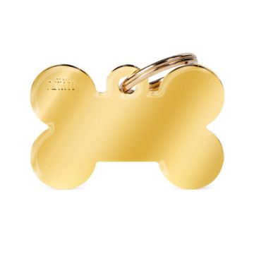 MyFamily Big Bone Pet ID Tag - Golden