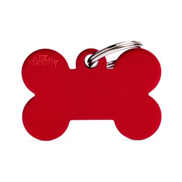 MyFamily Big Bone Pet ID Tag - Red