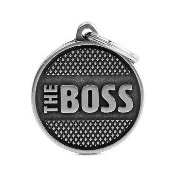 MyFamily Big Circle The Boss Rhombus Pet ID Tag