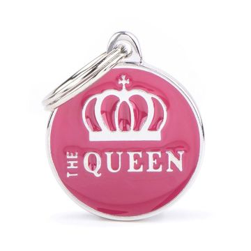 MyFamily Big Circle The Queen Pet ID Tag - Medium