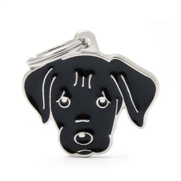 MyFamily Labrador Pet ID Tag - Black