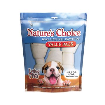 Nature’s Choice 6-7" White Knotted Bones For Dog