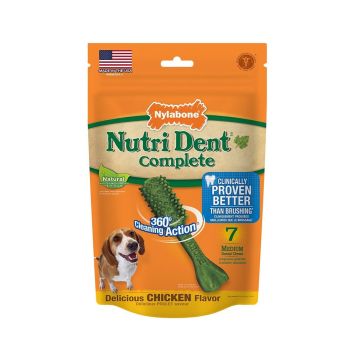 Nylabone Nutri Dent Complete Chicken Dental Chew for Medium Dog - 7 count