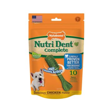 Nylabone Nutri Dent Complete Chicken Dental Chew for Small Dog - 10 count