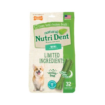 Nylabone Nutri Dent Fresh Breath Flavoured Dog Dental Chews - 32 pcs