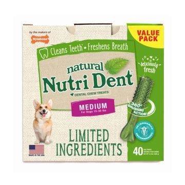 Nylabone Nutri Dent Fresh Breath - Medium - 40 Count