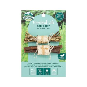 Oxbow Enriched Life Stix and Hay Small Animal Toy