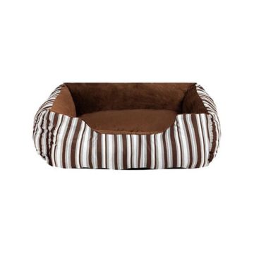 Pawise Cuddler Brown Strip Dog Bed