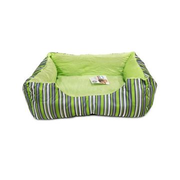 Pawise Cuddler Green Strip Dog Bed