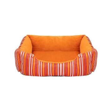Pawise Cuddler Orange Strip Dog Bed